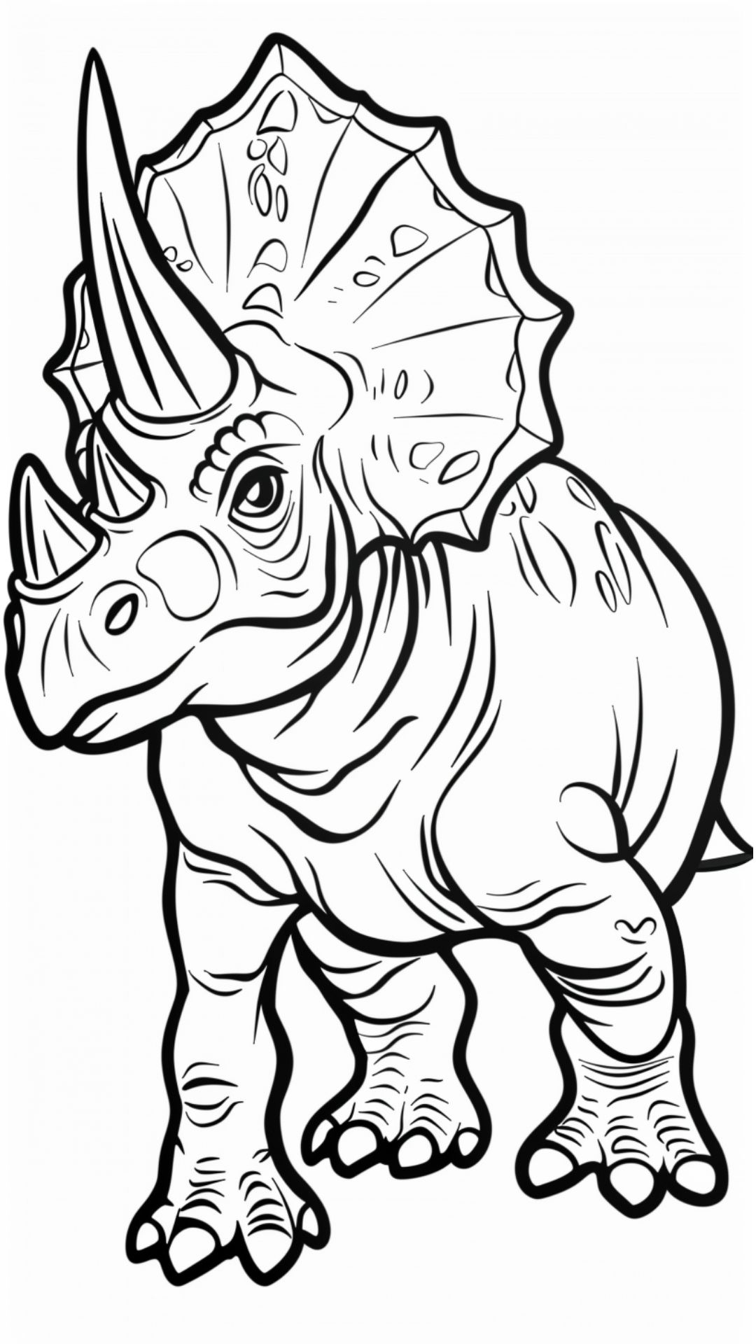 Triceratops kleurplaat online