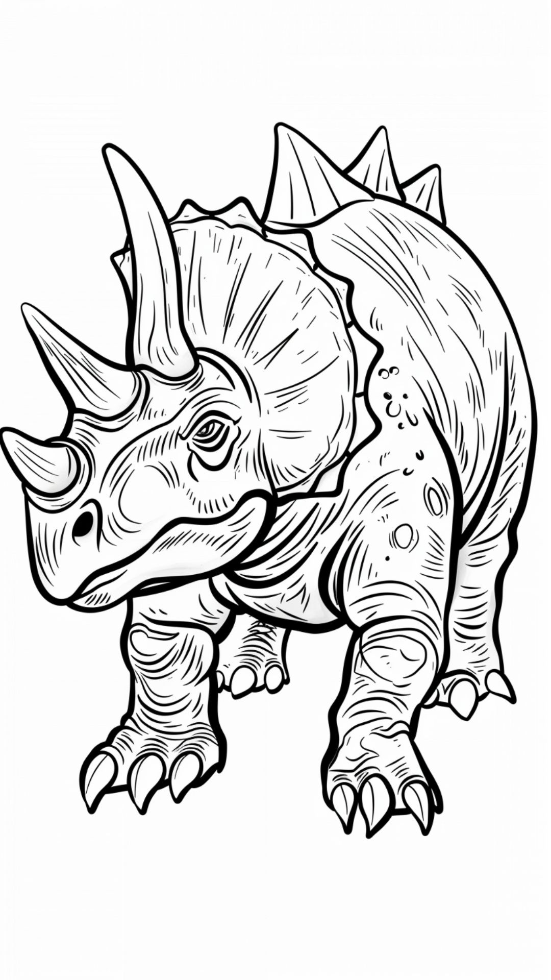 Triceratops kleurplaat