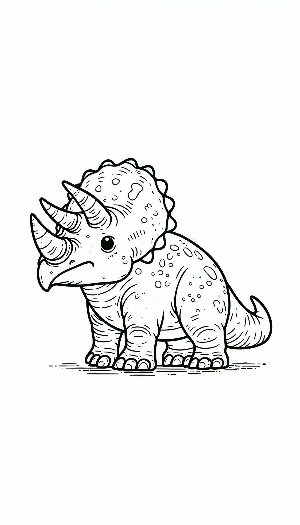 Triceratops kleurplaten printen