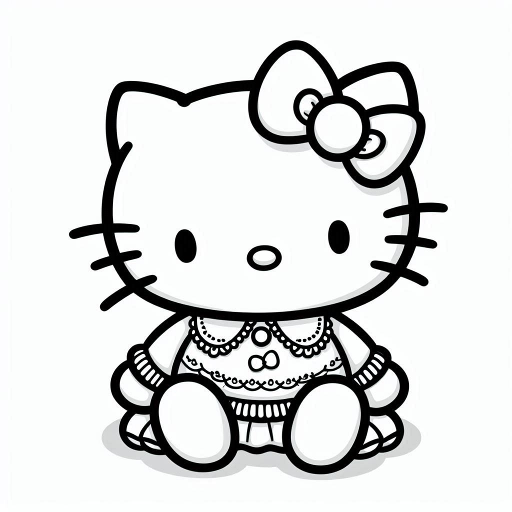 Varken tekening Hello kitty