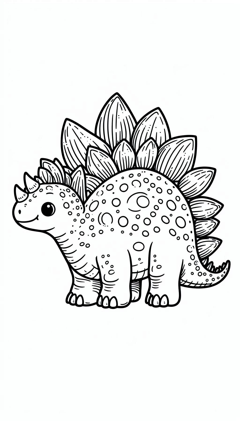 kleurplaat Stegosaurus gratis