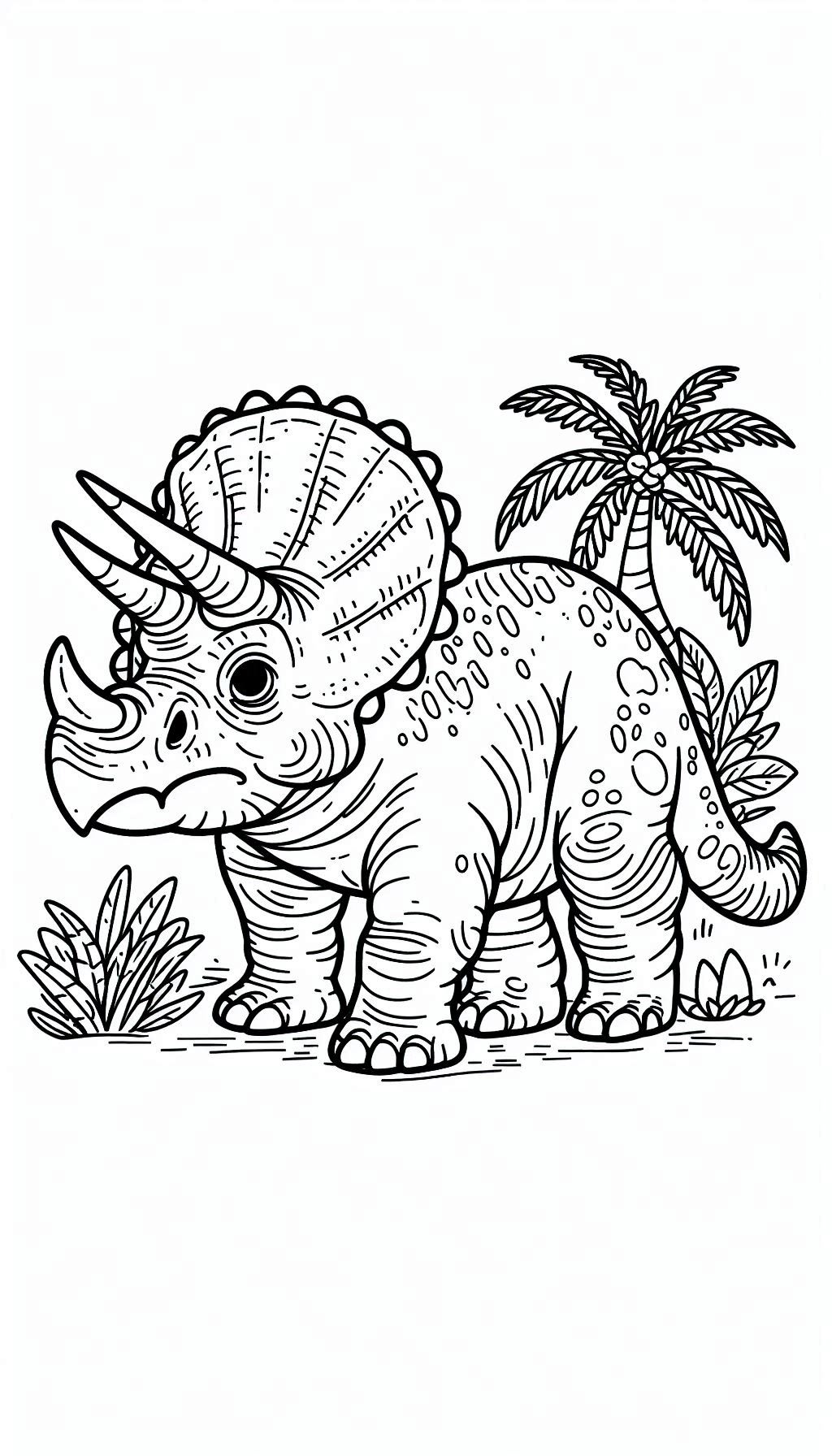 kleurplaat Triceratops online