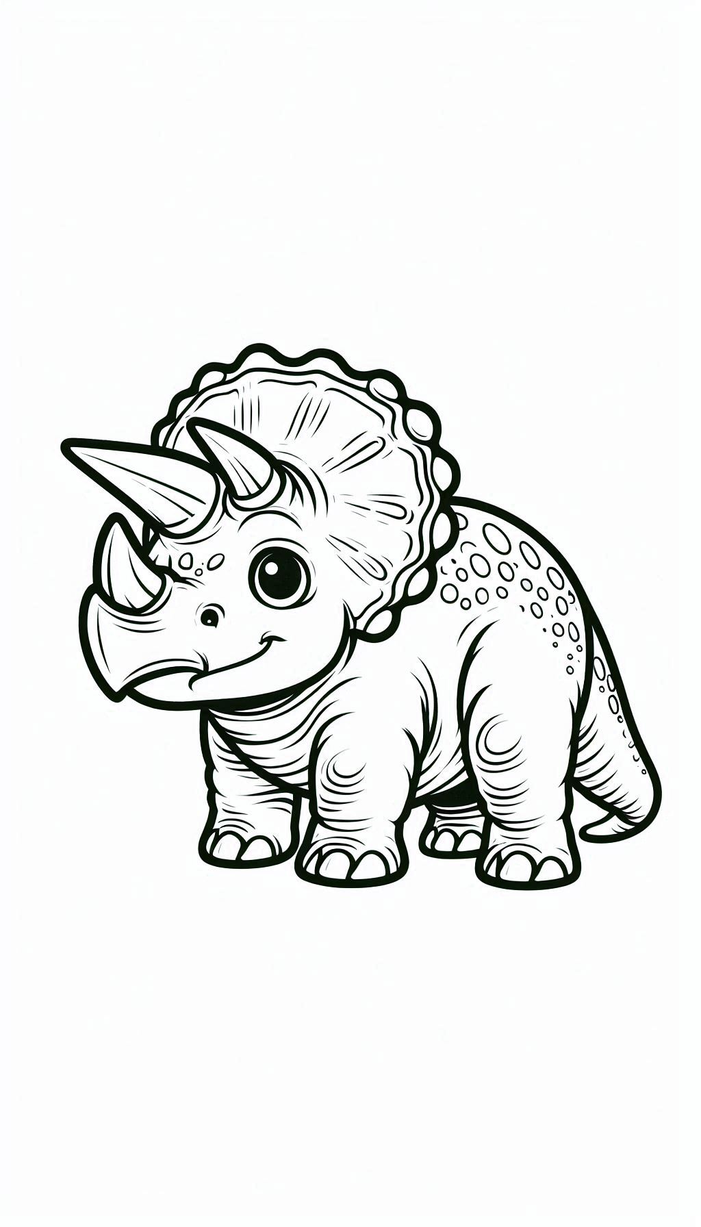 kleurplaat Triceratops printen