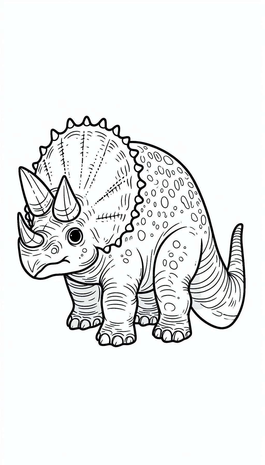 kleurplaat Triceratops