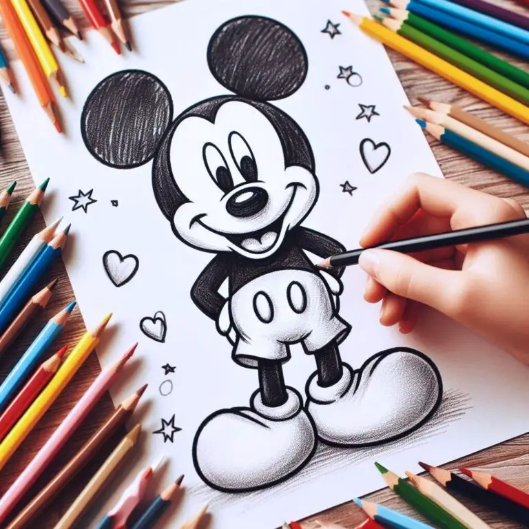 81 Mickey mouse de colorat pentru copii (Desene imprimabile)