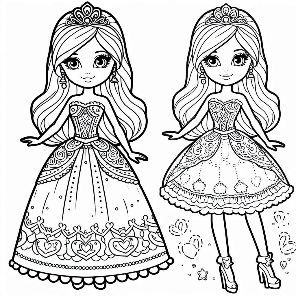 Dibujo barbie para colorear online