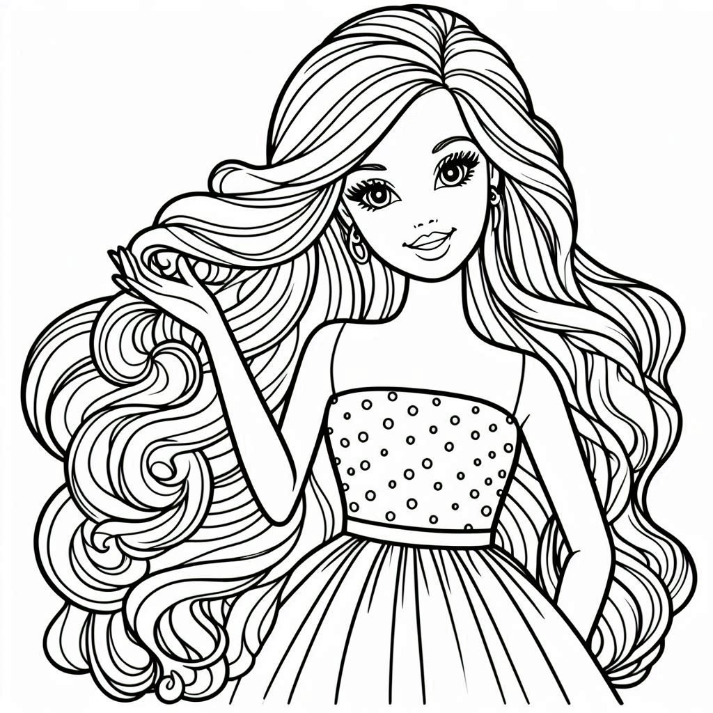 Dibujos de barbie para dibujar online