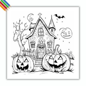 Halloween kleurplaat thumbnail