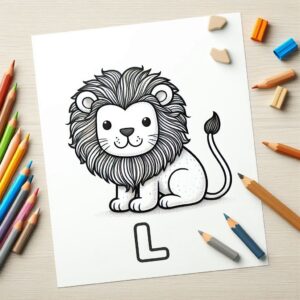 Letter L-dieren kleurplaat thumbnail