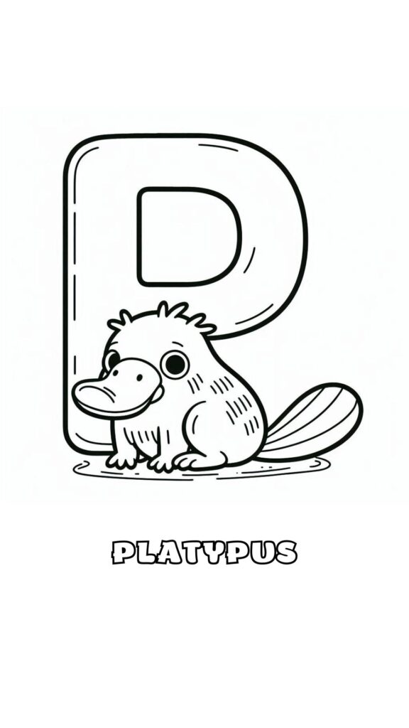 19 Letter P Animals Coloring Page For Kids To Study