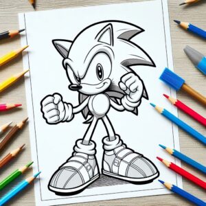 Sonic kleurplaat thumbnail