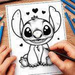 Stitch kleurplaat thumbnail