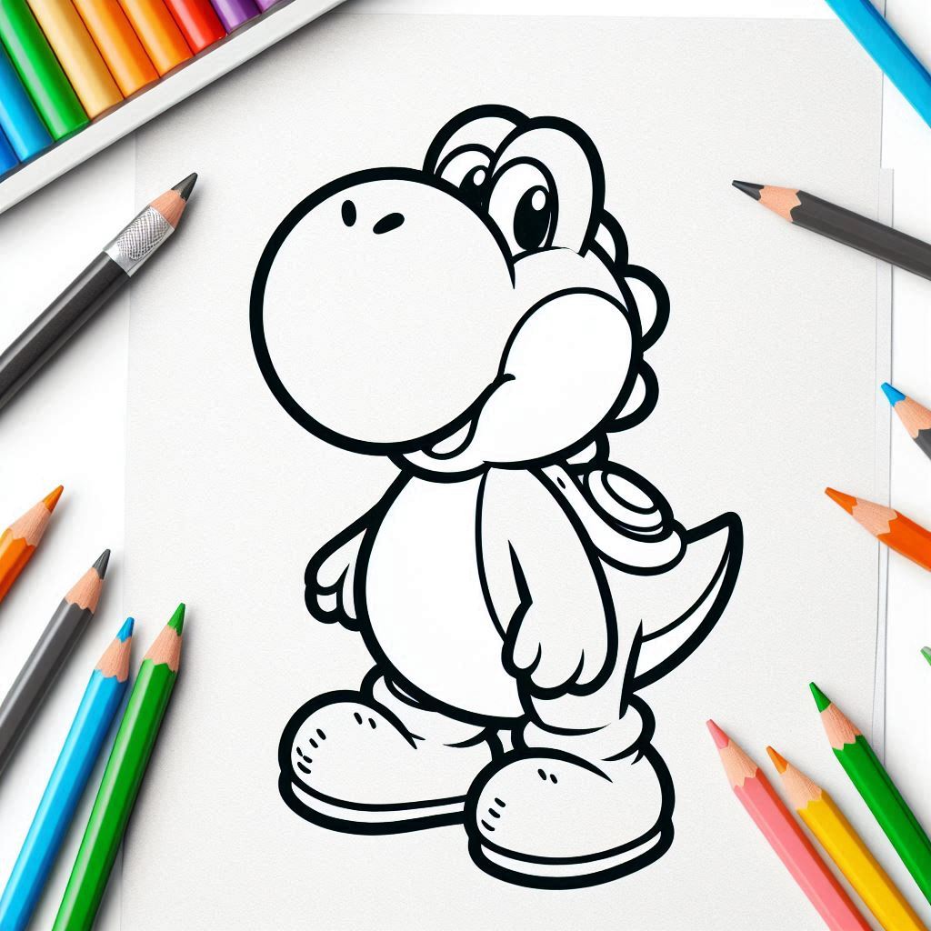 Yoshi kleurplaat thumbnail