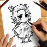 Demon Slayer kleurplaat thumbnail