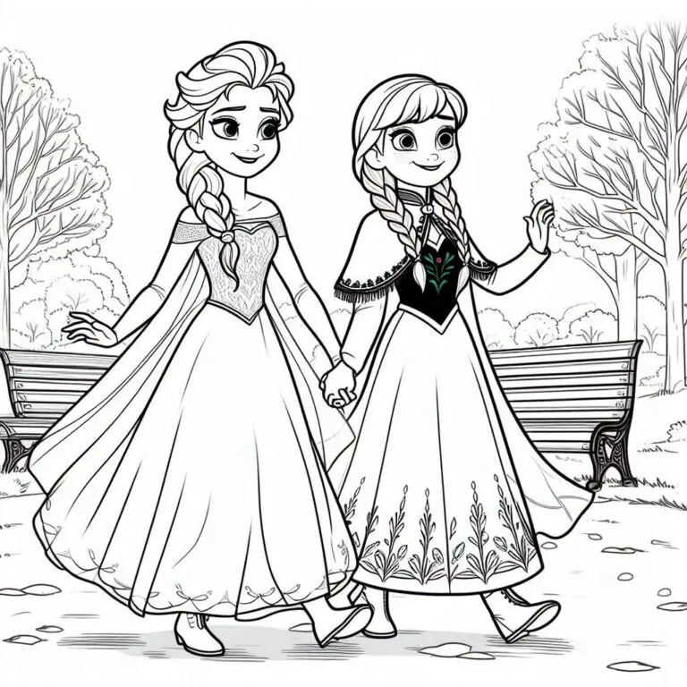 73+ Elsa a Anna Omalovánky unikátní k vytisknutí PDF