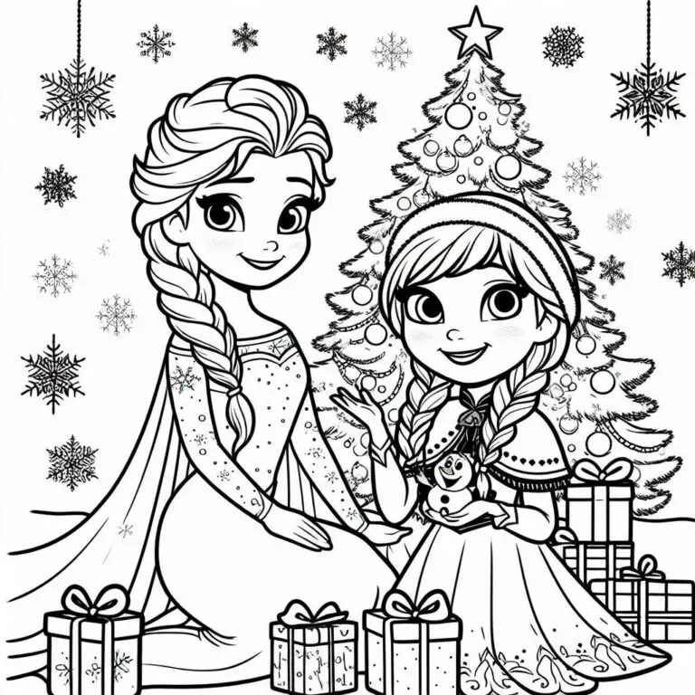 73 Elsa E Anna Da Colorare Unico E Stampare PDF Gratuita