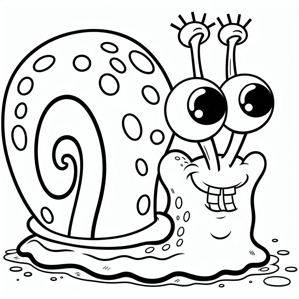 Gary the Snail kleurplaat1