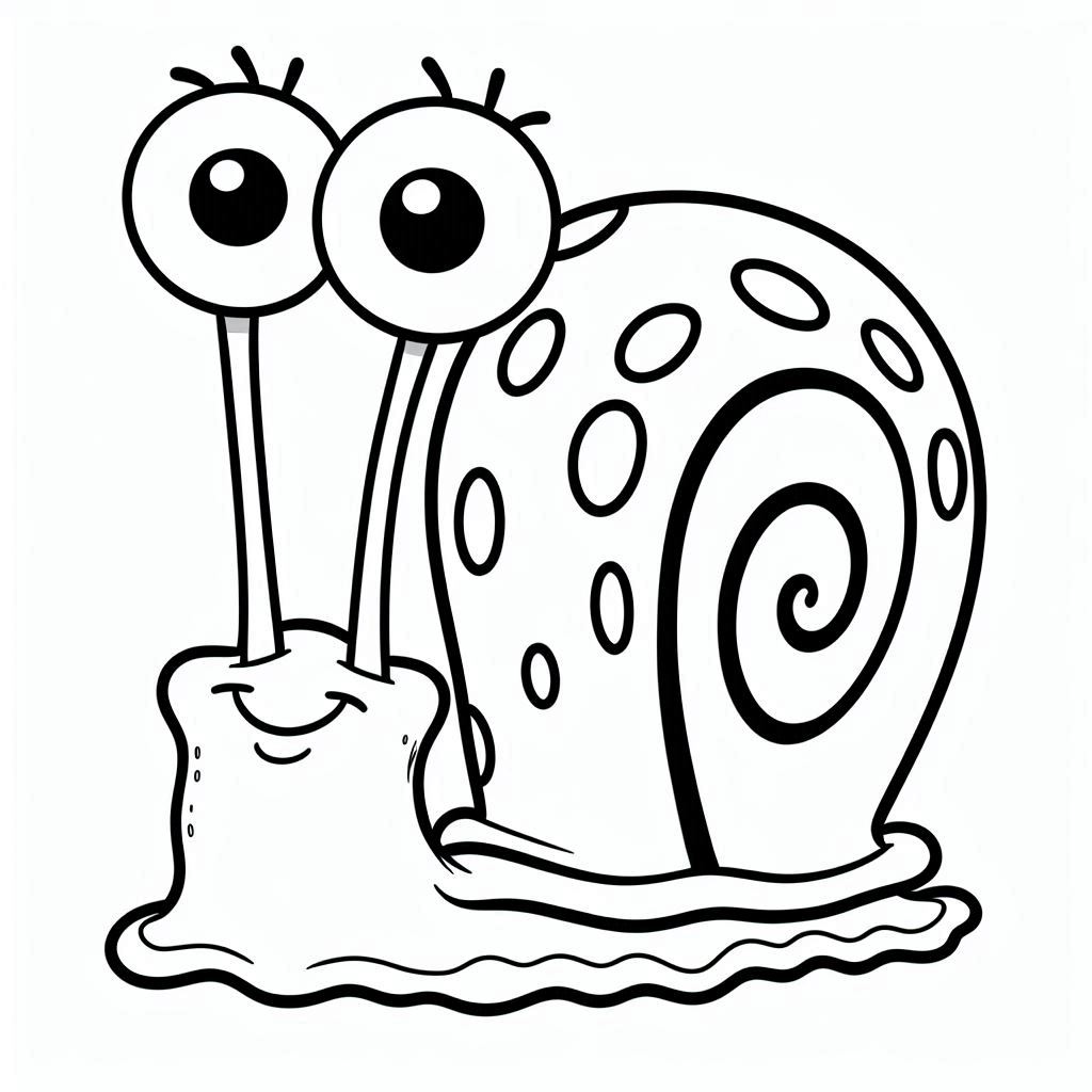 Gary the Snail kleurplaat4