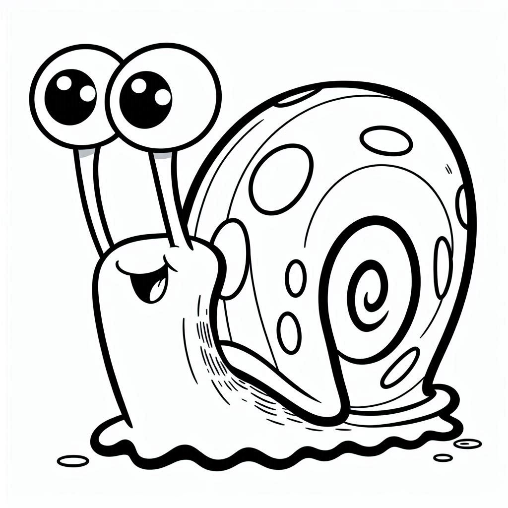 Gary the Snail kleurplaat5