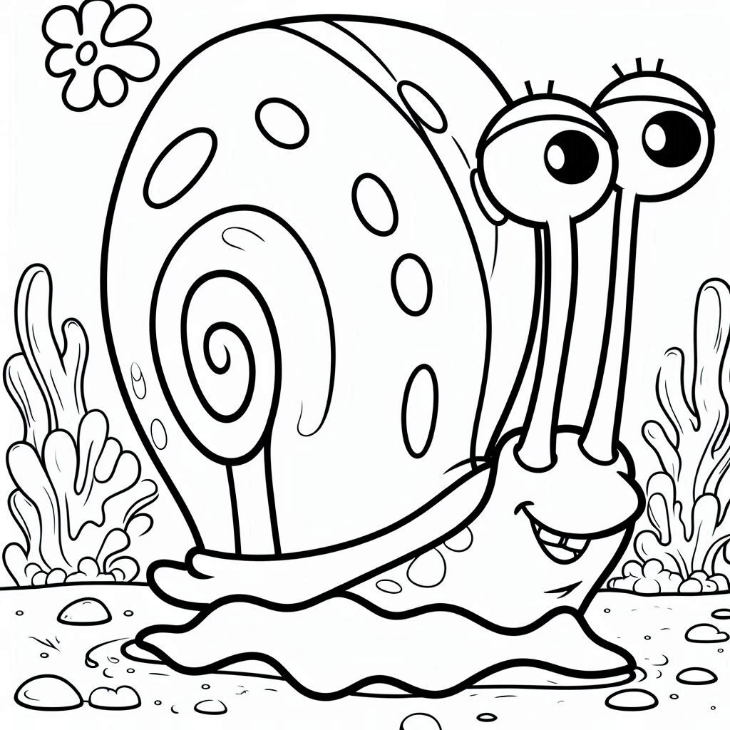 Gary the Snail kleurplaat6