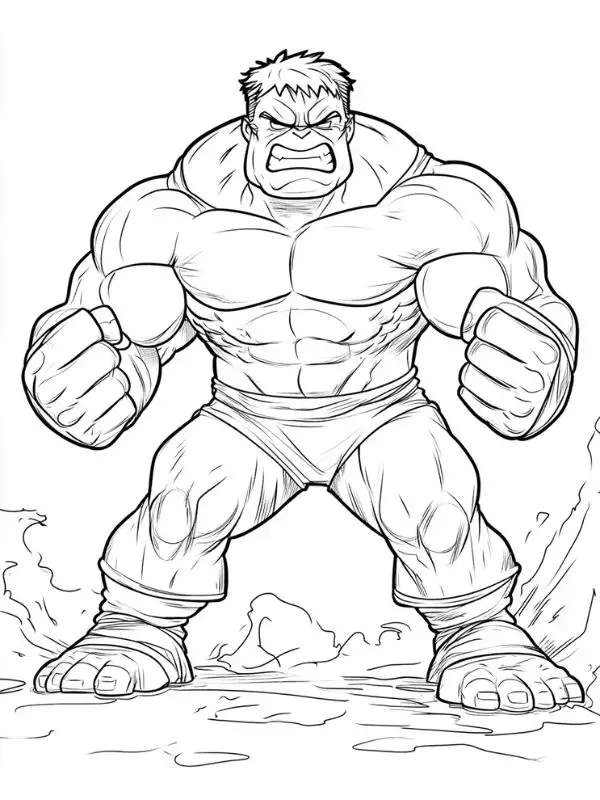 Gratis Hulk tekening