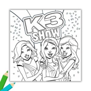 K3 kleurplaat thumbnail