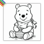 Kleurplaat Winnie the Pooh thumbnail