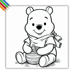 Kleurplaat Winnie the Pooh thumbnail