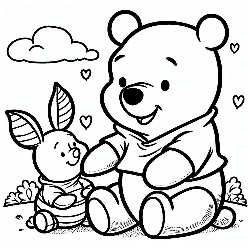 66 Dibujo de Winnie the Pooh para colorear | Kleur-v-Kind