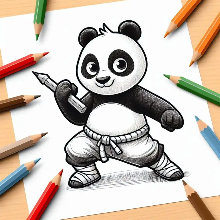 Dibujo de Kung Fu Panda 4 para colorear | Kleur-v-Kind
