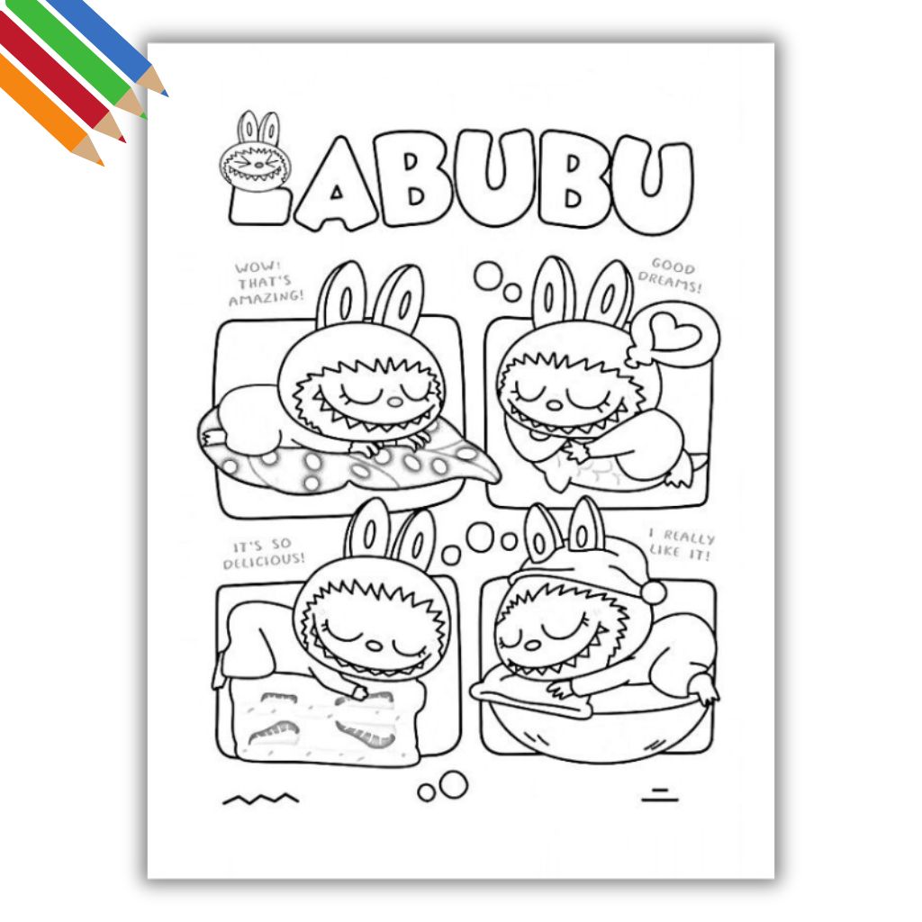 + Mewarnai Labubu untuk anak-anak (gambar untuk dicetak)