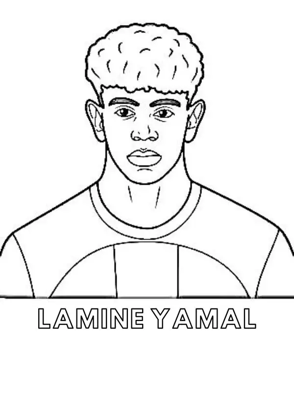 Lamine Yamal kleurplaat zonder watermerk3