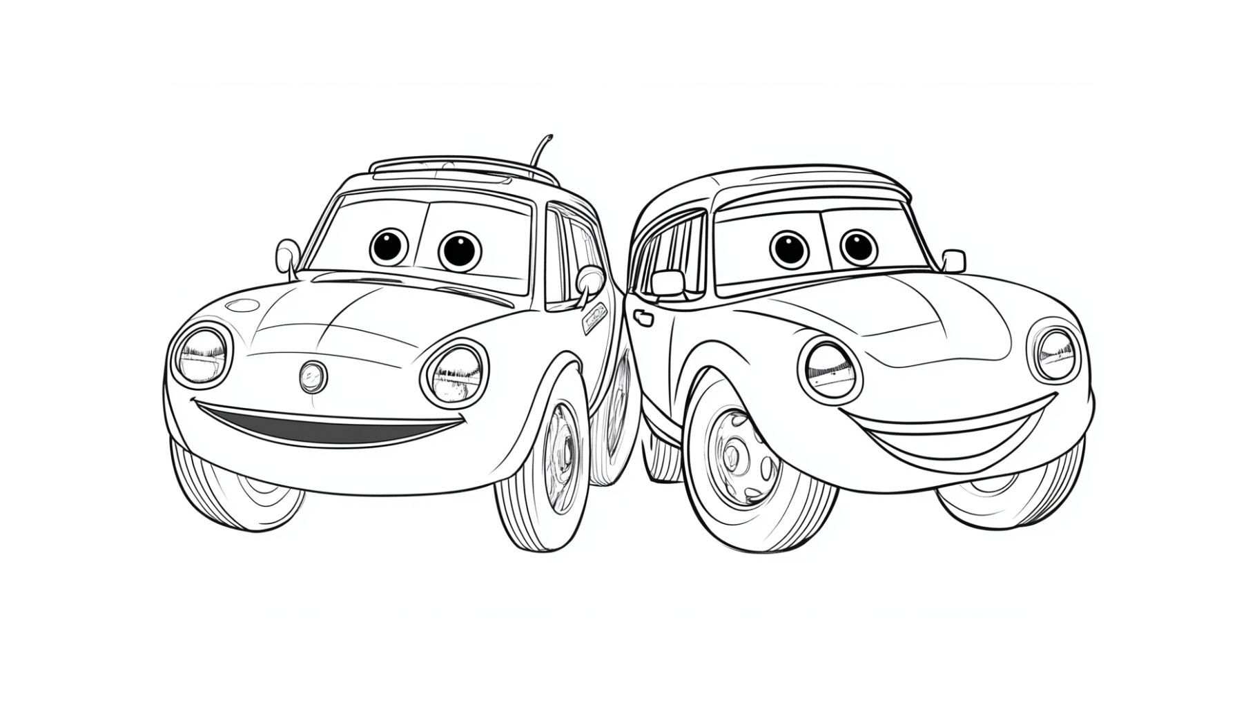 Luigi and Guido – cars kleurplaat