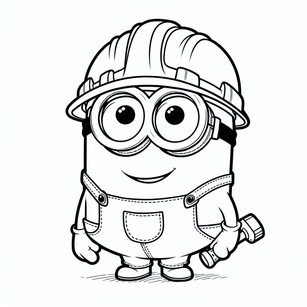 Minions dragen bouwplaatshoeden6