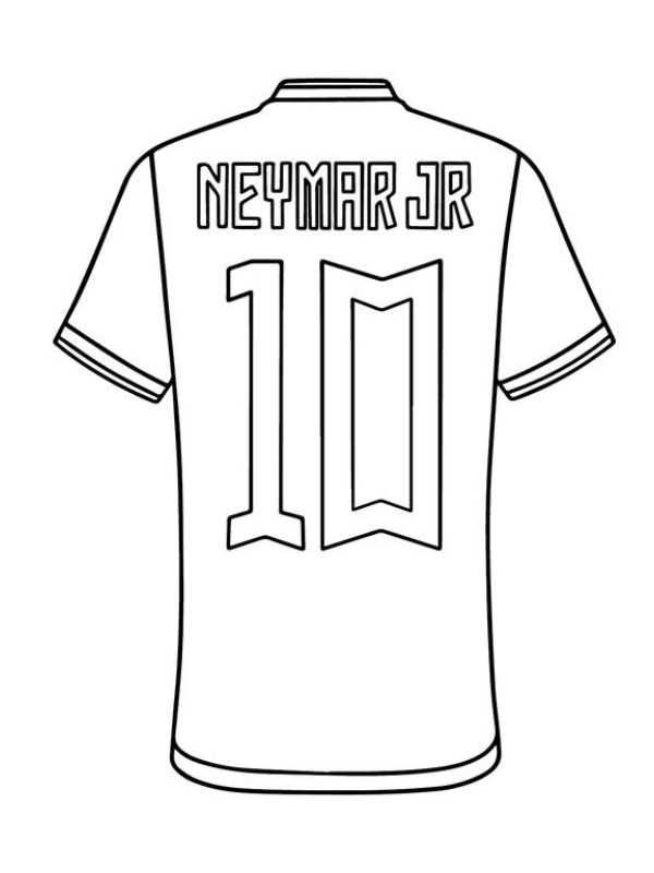 Neymar tekening voor kinderen