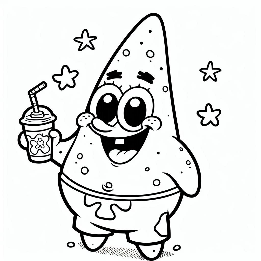 Patrick Star kleurplaat10