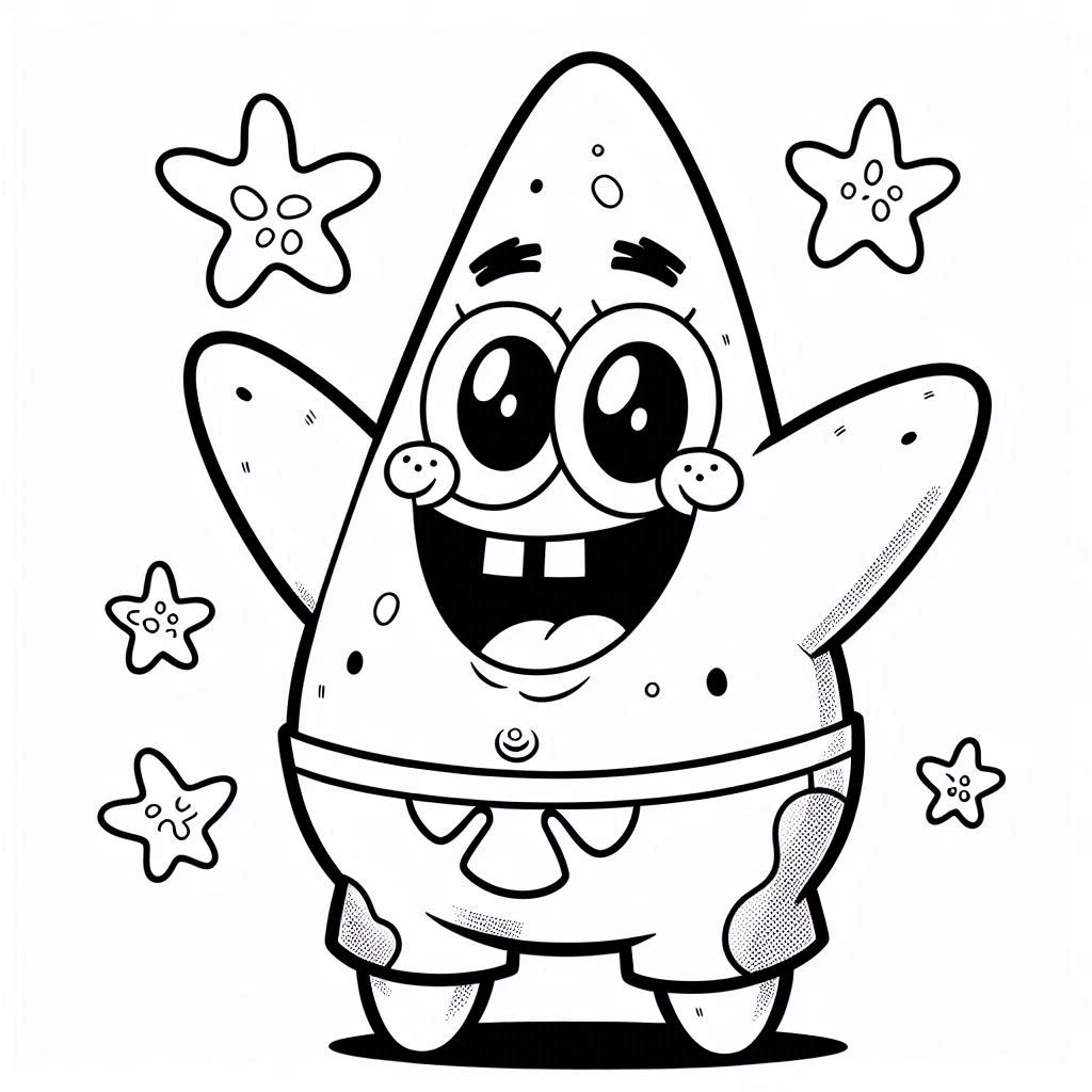 Patrick Star kleurplaat13