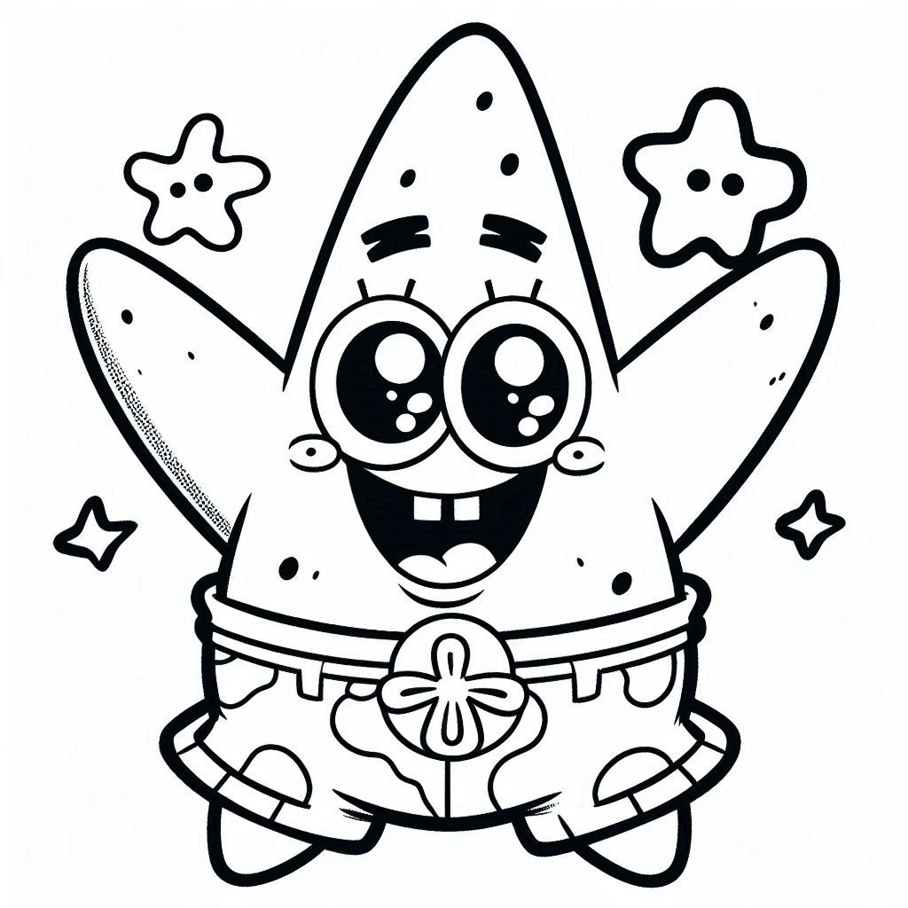 Patrick Star kleurplaat14