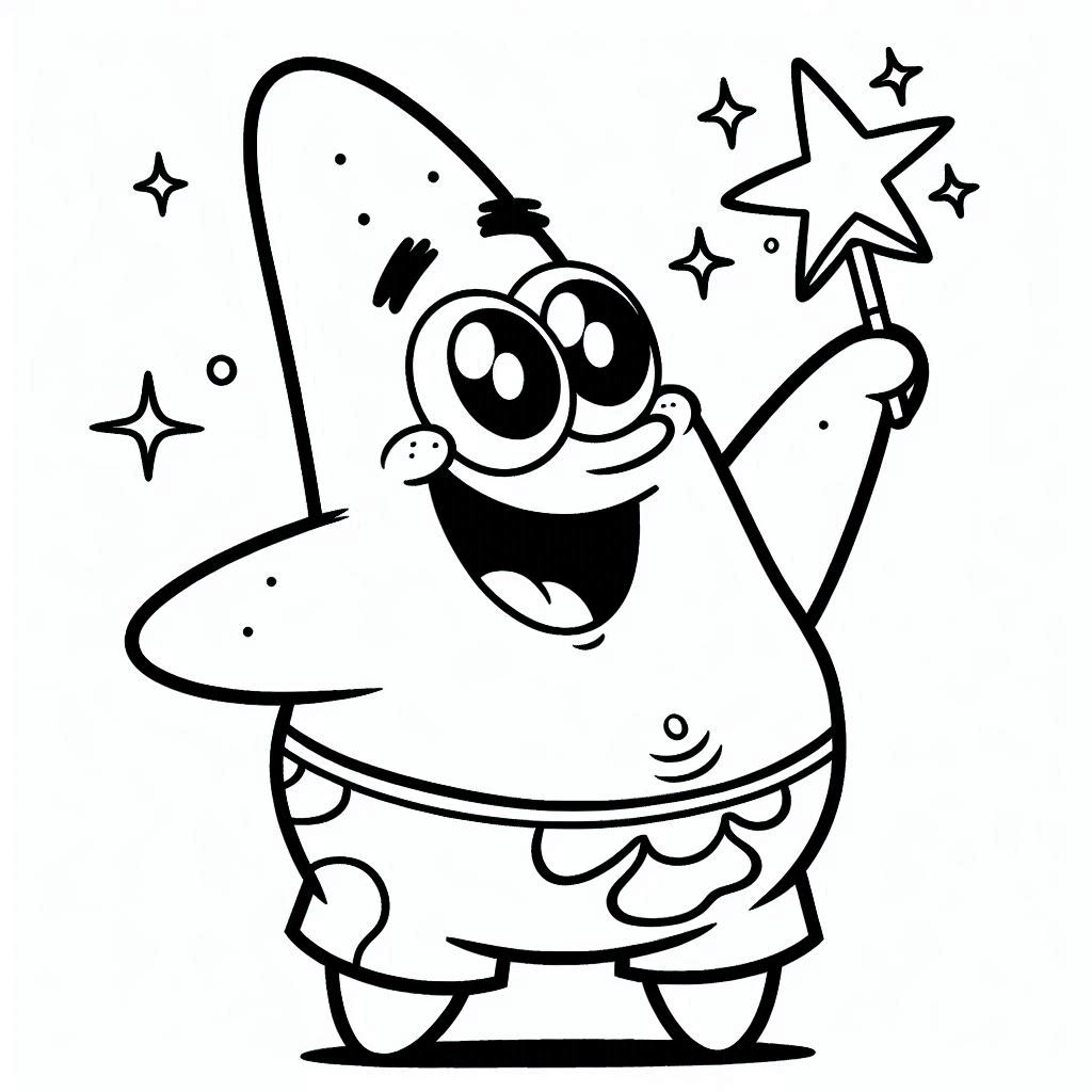 Patrick Star kleurplaat15