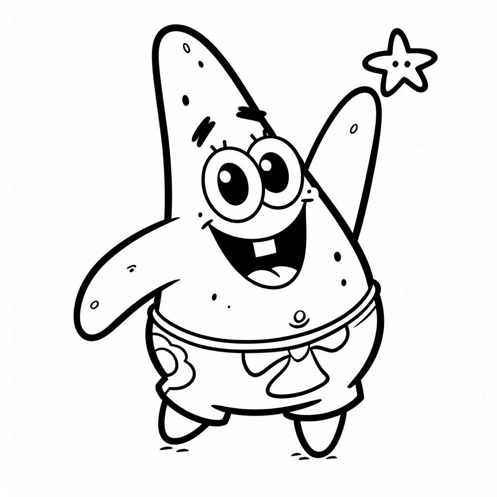 Patrick Star kleurplaat2