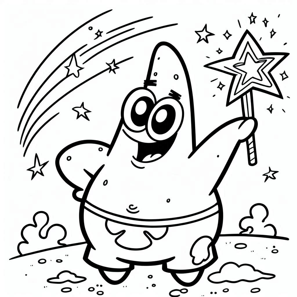 Patrick Star kleurplaat3