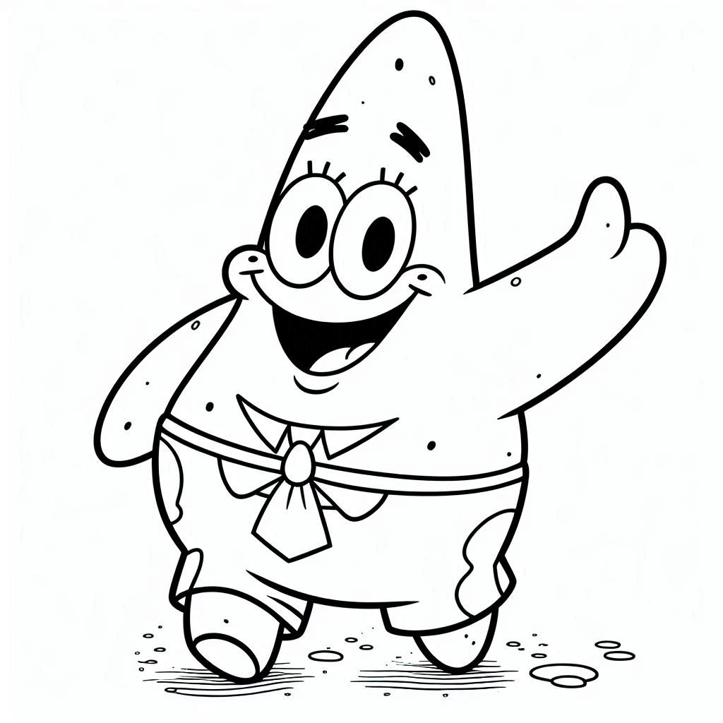 Patrick Star kleurplaat5