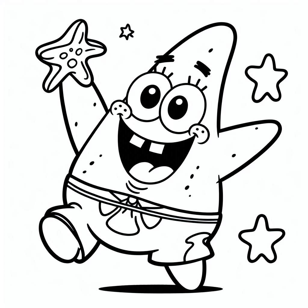 Patrick Star kleurplaat6