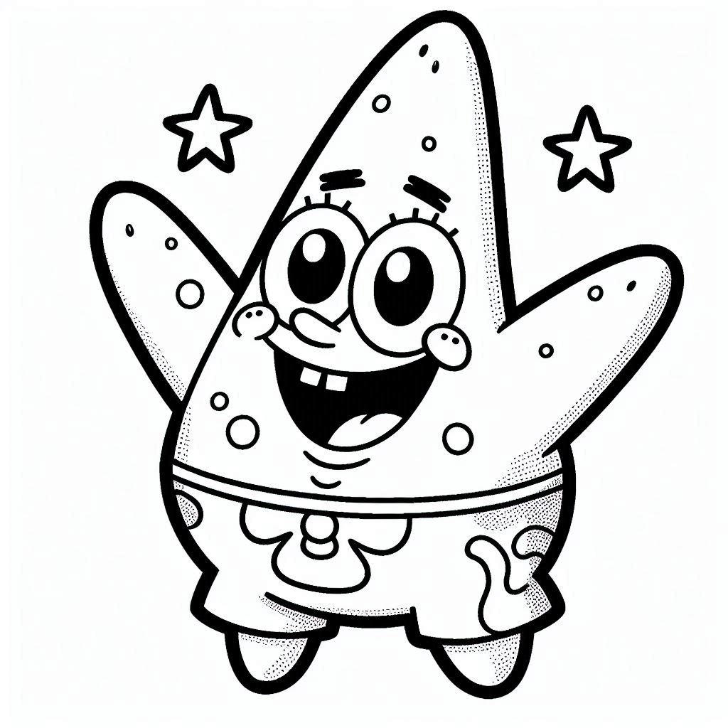 Patrick Star kleurplaat8