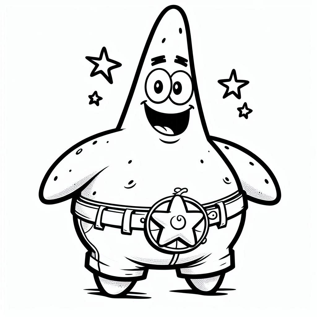 Patrick Star kleurplaat9