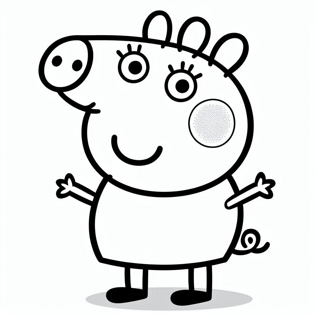 Peppa Pig kleurplaat van Kleur v Kind11