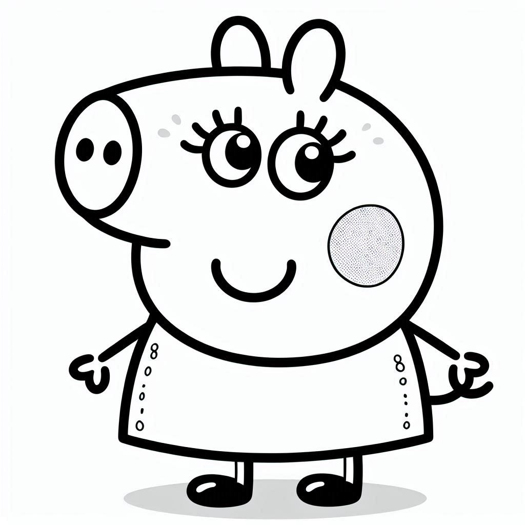 Peppa Pig kleurplaat van Kleur v Kind4