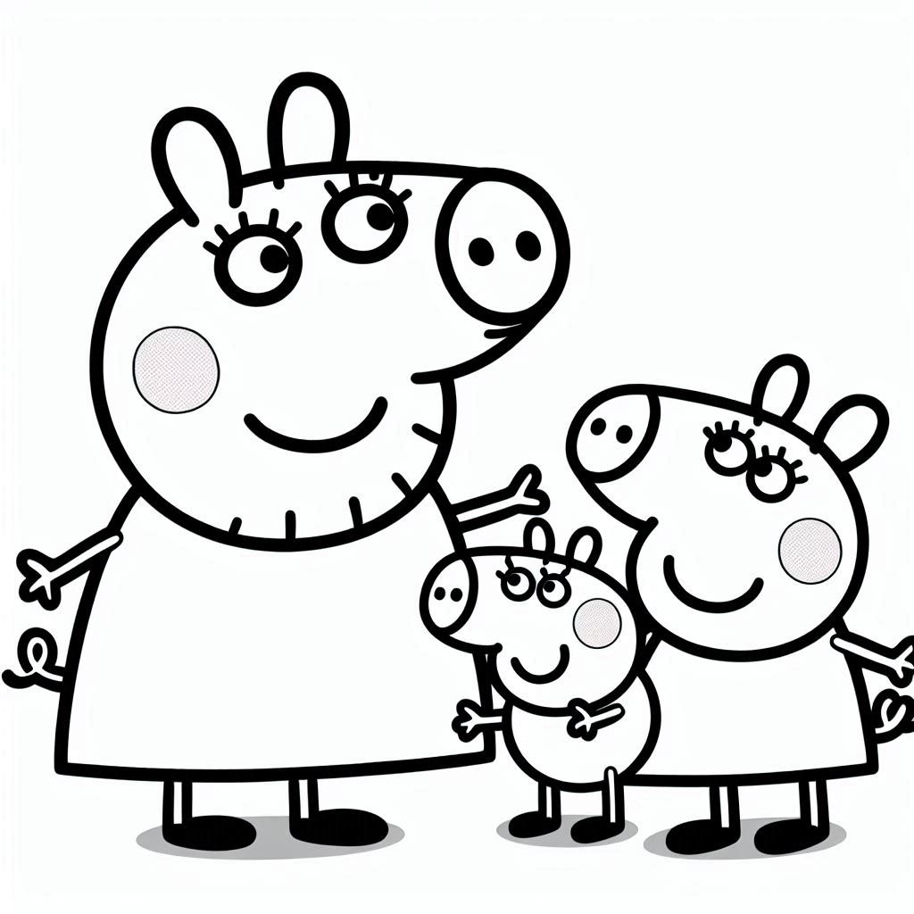 Peppa Pig kleurplaat van Kleur v Kind5