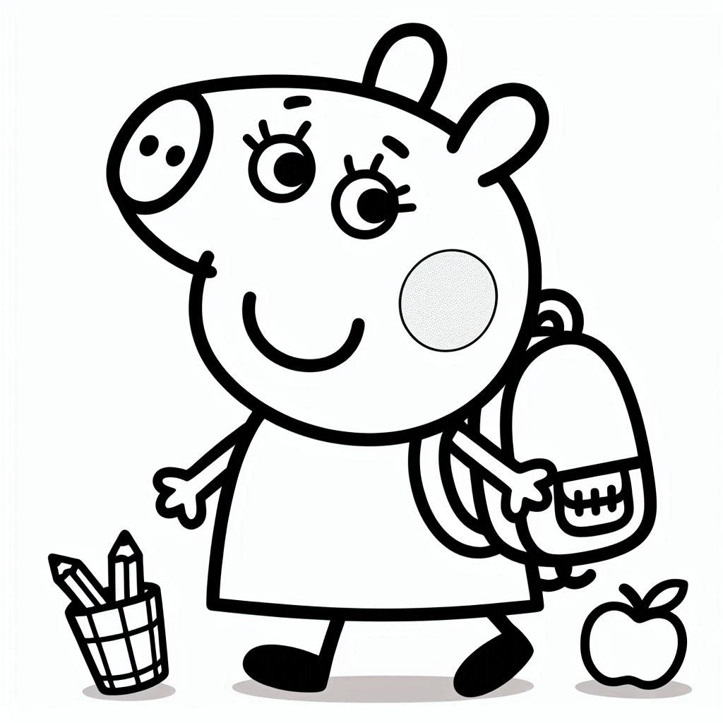 Peppa Pig kleurplaat van Kleur v Kind59