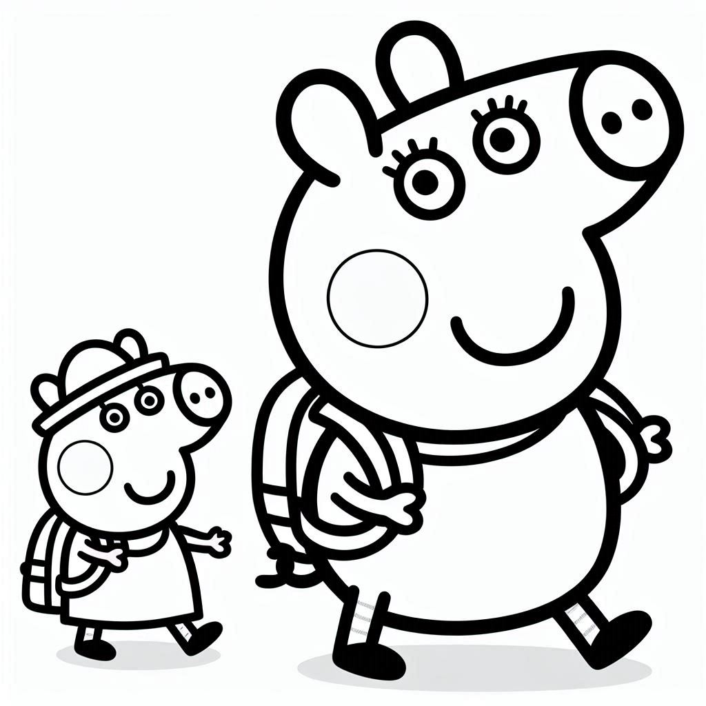 Peppa Pig kleurplaat van Kleur v Kind60